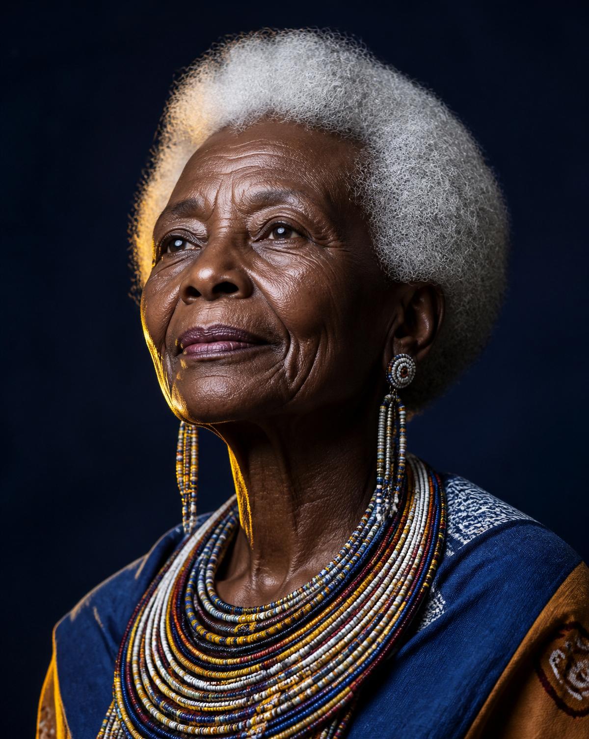 Elder African woman, wisdom and longevity